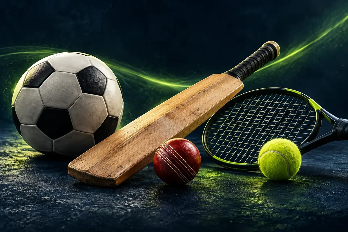 Original illustration of sports equipment
